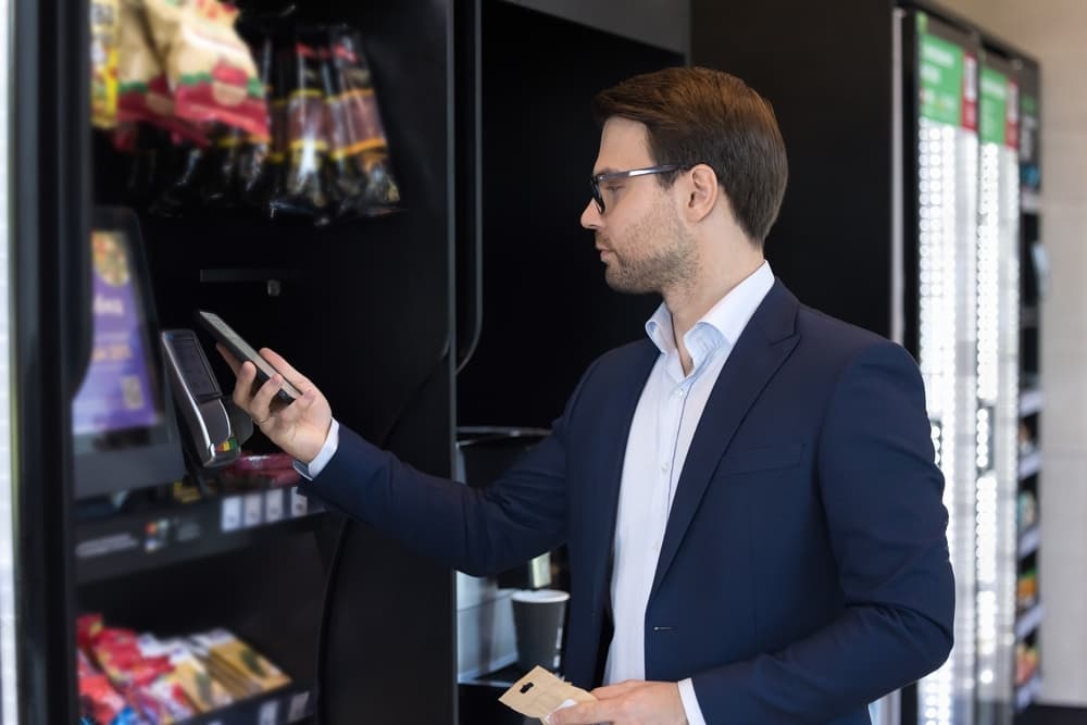 Man buying coffee